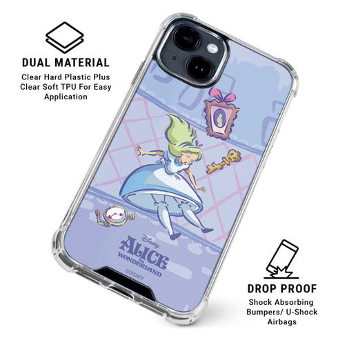 Disney Alice in Wonderland Falling down the Rabbit Hole iPhone 14 Clear Case